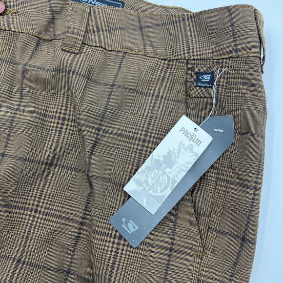 O'Neill Brown Paid Shorts Y2K Deadstock - Picture 2 of 7